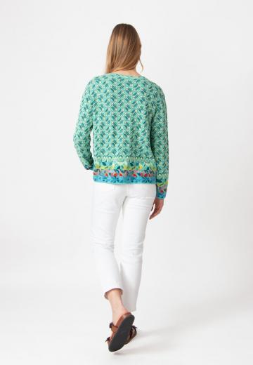 Жаккардовая вязаная кофта
