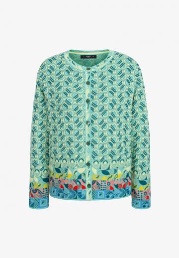 Жаккардовая вязаная кофта