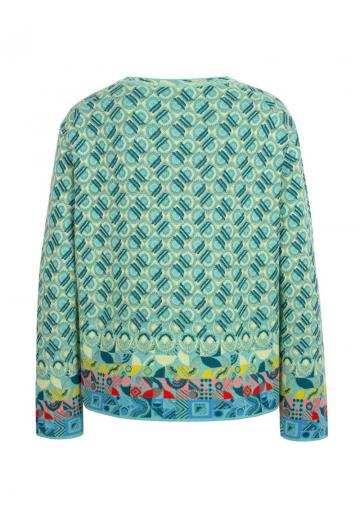 Жаккардовая вязаная кофта