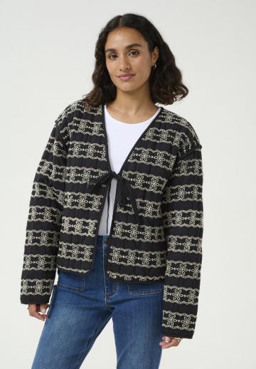 Жаккардовая вязаная кофта