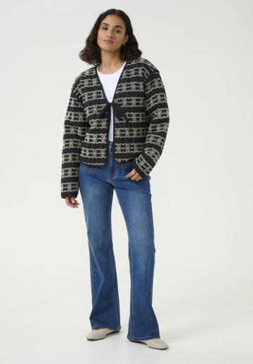 Жаккардовая вязаная кофта