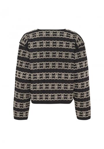 Жаккардовая вязаная кофта