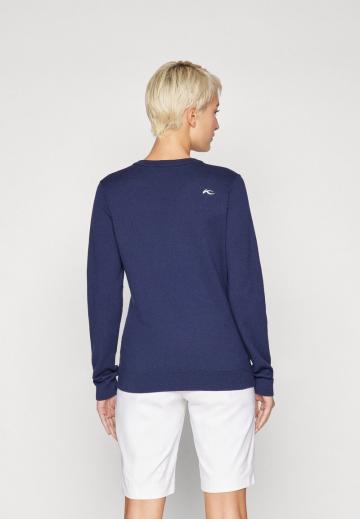 Пуловер с вырезом V