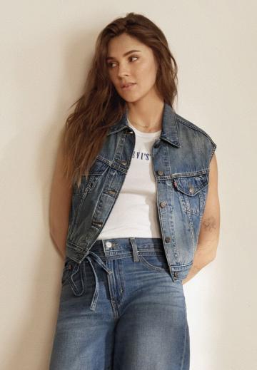 Джинсовая жилетка