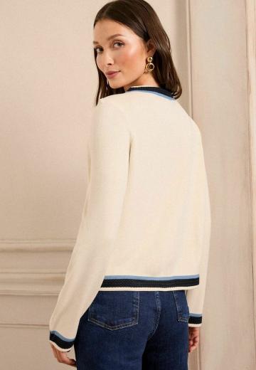 Жаккардовая вязаная кофта