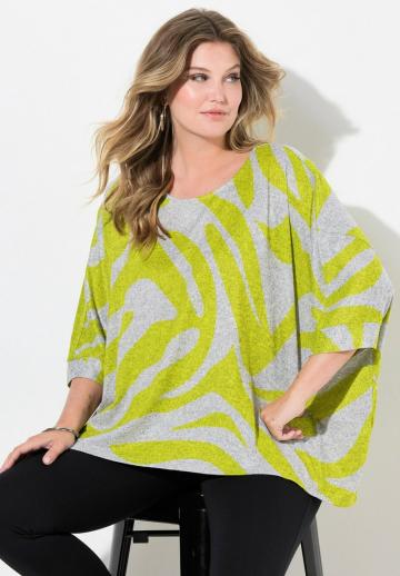 Пуловер с рукавом три четверти