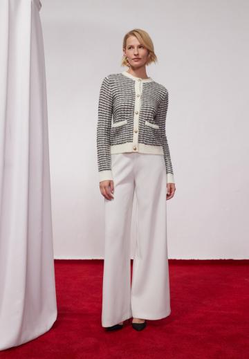 Жаккардовая вязаная кофта