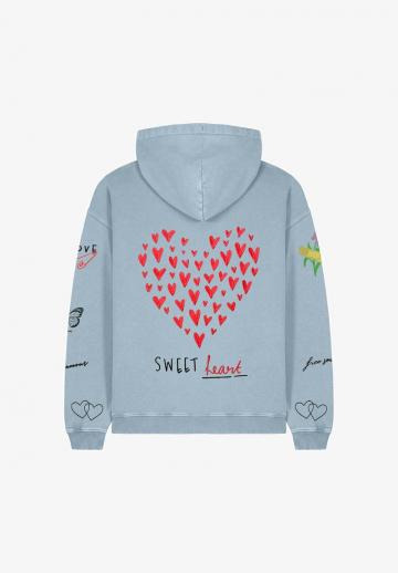 Пуловер с капюшоном