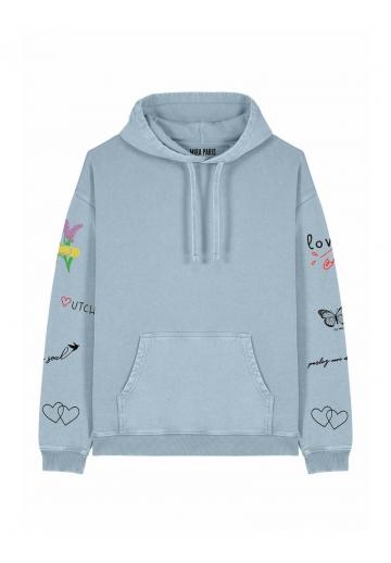 Пуловер с капюшоном