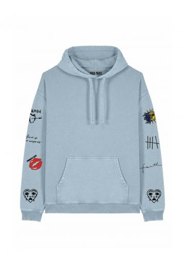 Пуловер с капюшоном