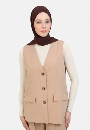 Длинный жилет