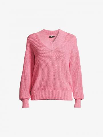 Пуловер с вырезом V