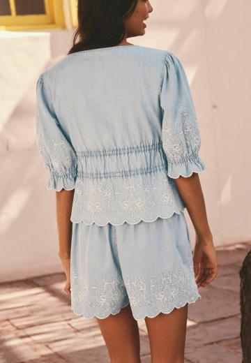 Джинсовая блузка