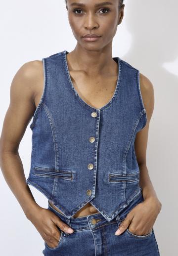 Джинсовая жилетка