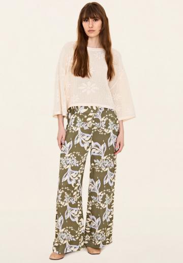 Пуловер с рукавом три четверти