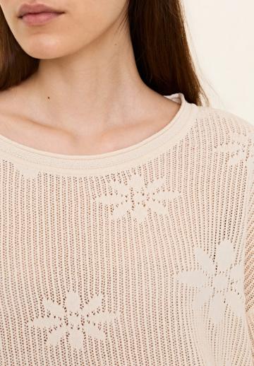 Пуловер с рукавом три четверти