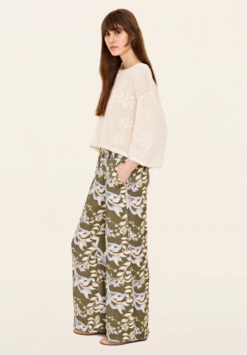 Пуловер с рукавом три четверти