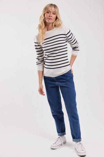 Пуловер в полоску