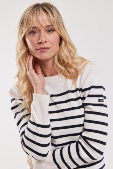 Пуловер в полоску