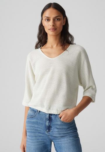 Пуловер с рукавом три четверти