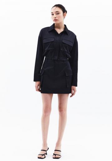 Юбка с накладными карманами