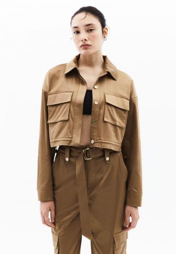 Юбка с накладными карманами