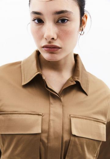 Юбка с накладными карманами