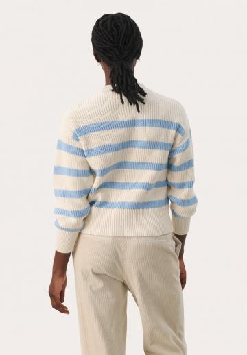 Пуловер в полоску