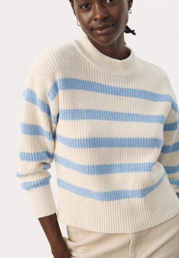 Пуловер в полоску
