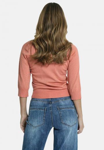 Пуловер с рукавом три четверти