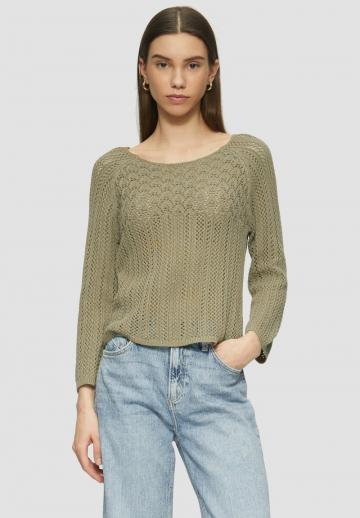 Пуловер с рукавом три четверти