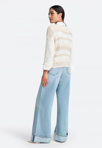 Пуловер с рукавом три четверти