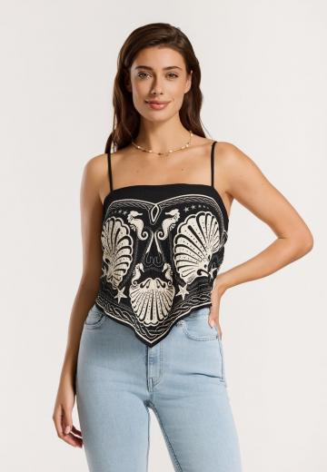 Топ на бретельках