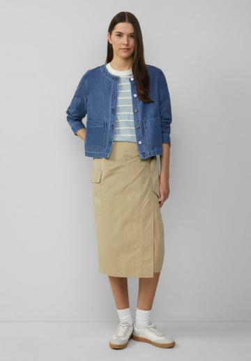 Юбка с накладными карманами