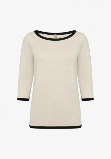 Пуловер с рукавом три четверти