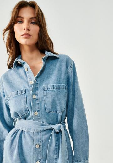 Джинсовое платье