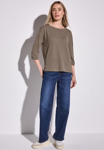 Пуловер с рукавом три четверти