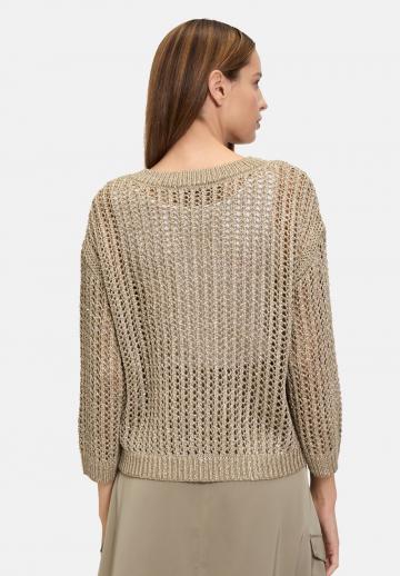 Пуловер с вырезом V