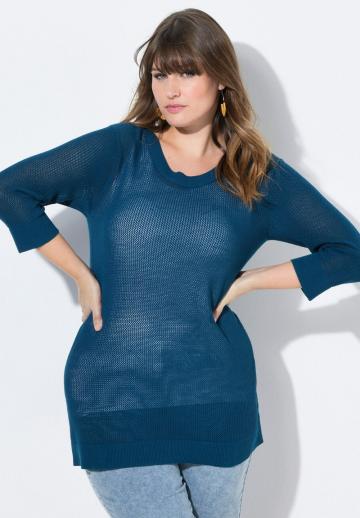 Пуловер с рукавом три четверти