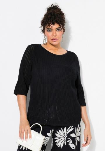 Пуловер с рукавом три четверти