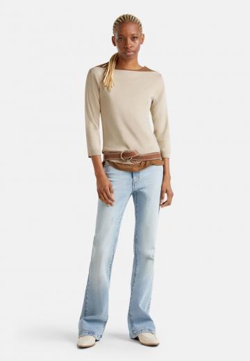 Пуловер с рукавом три четверти