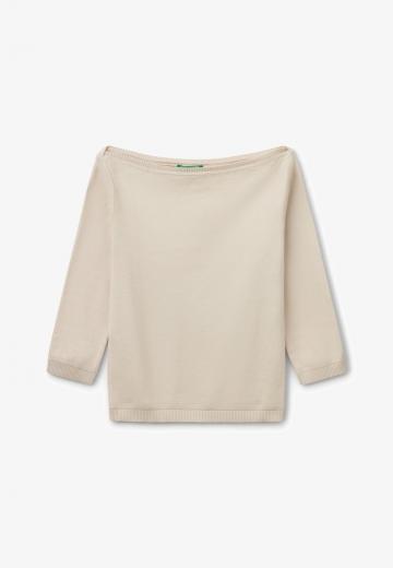 Пуловер с рукавом три четверти