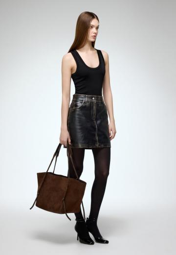 Кожаная юбка