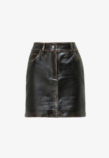 Кожаная юбка