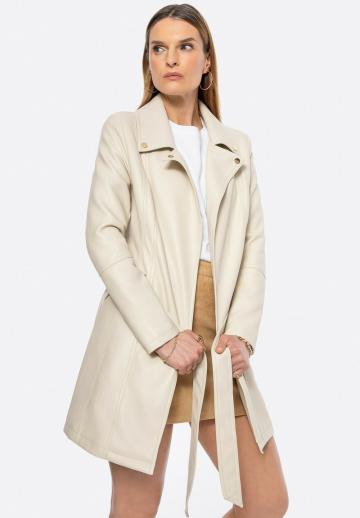 Пальто из искусственной кожи