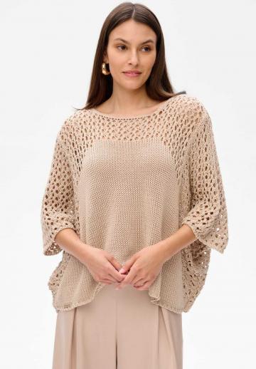 Пуловер с рукавом три четверти