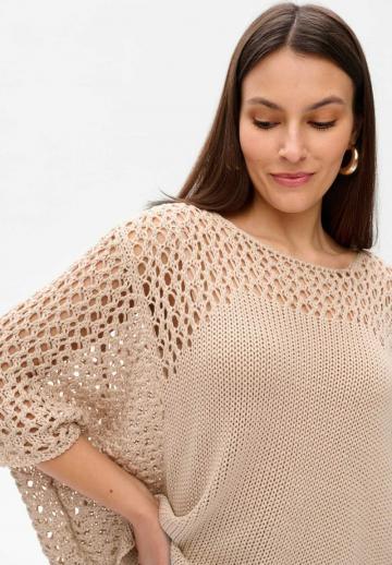 Пуловер с рукавом три четверти