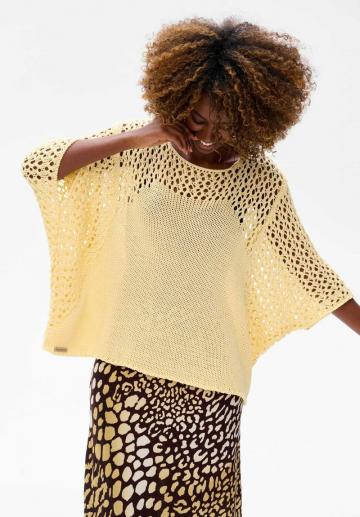 Пуловер с рукавом три четверти