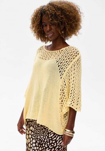 Пуловер с рукавом три четверти