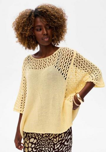 Пуловер с рукавом три четверти